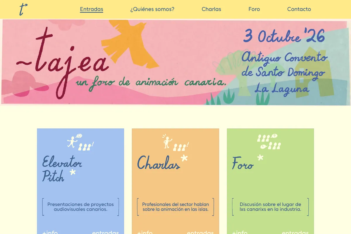 Página principal de Tajea, foro de animación canaria